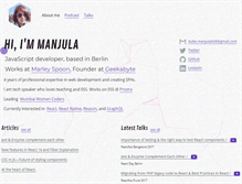 Tablet Screenshot of manjuladube.com